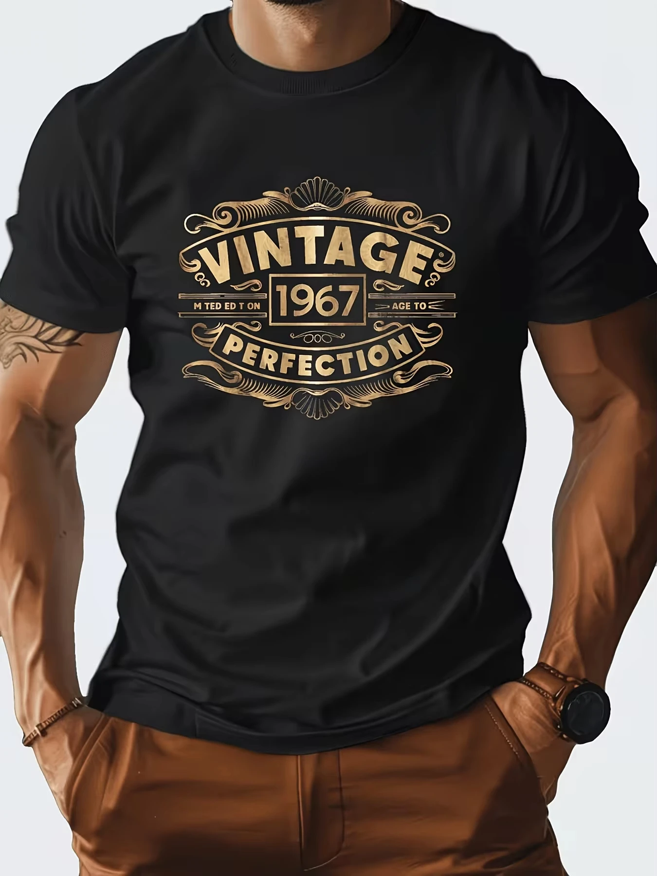 New 2026 Decorative Frame Year Number Graphic Short Sleeve T Shirt, Unisex Oversized Tee, Kids Adults Family Matching Print Tops