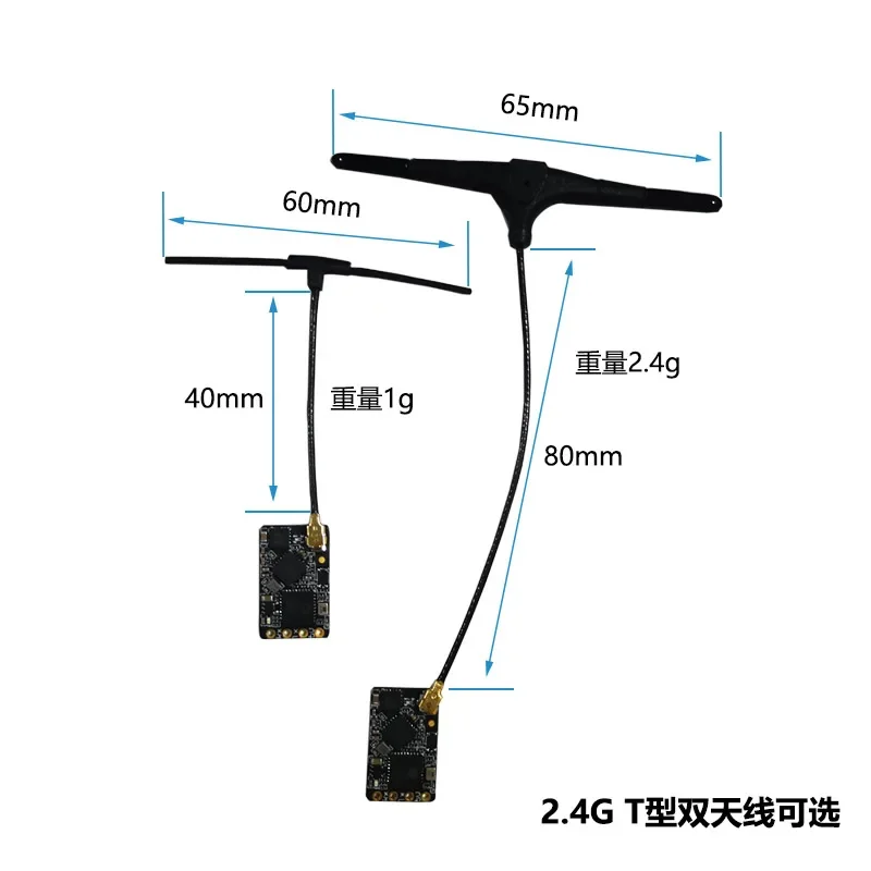 

BAYCK ELRS 2.4G /915M Receiver 100mw Backhaul with T-Antenna ExpressLRS FPV Travel Drone Parts Wifi Upgrade