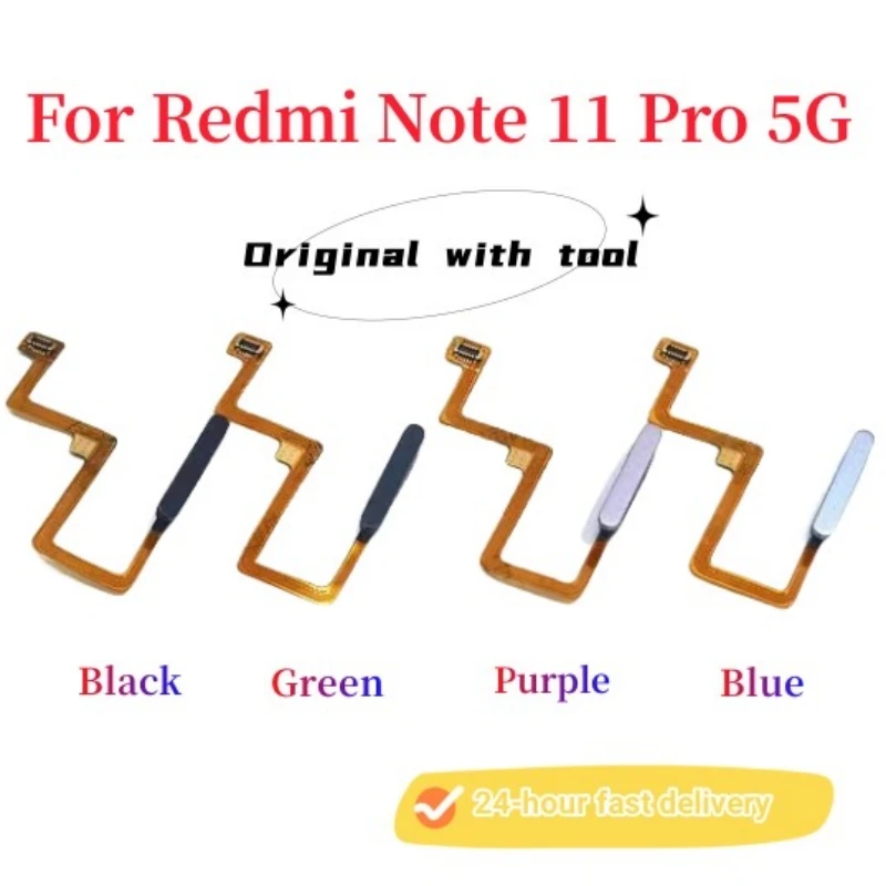 

For Xiaomi Redmi Note 11 pro 5G FingerPrint Power Button Touch ID Sensor Flex Cable Replacemee Replacement Repair Parts