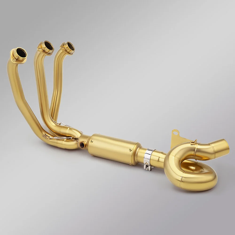 FOR CFMOTO 675SRR exhaust, 675SR full exhaust, 675SR-R golden exhaust, bottom exhaust system, 675SR racing exhaust