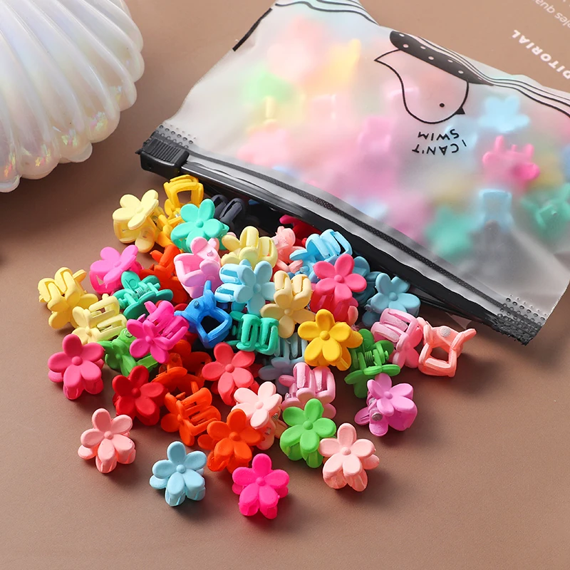 40Pcs Girls Colorful Hair Clips Flower Star Mickey Cute Small Hair Claws Kids Sweet Hairpins Cartoons Fashion Hair Accessories