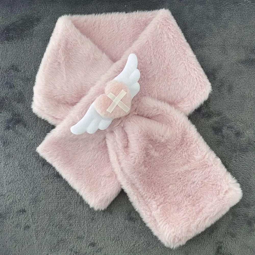 Japanese Sweet Angel Wings JK Girl Cute Short Scarf Lolita Style Kawaii Warm Scarf Hot Girls Korean Fashion Scarf Chic