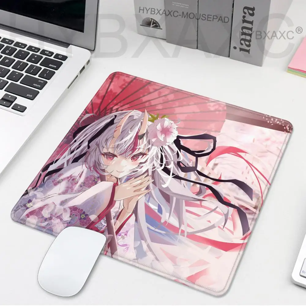 أنيمي الظاهري فتاة YouTuber Nakiri Ayame ماوس الوسادة 50X50 مربع الكمبيوتر مكتب ألعاب الجدول حصيرة صغيرة المطاط المضادة للانزلاق ماوس