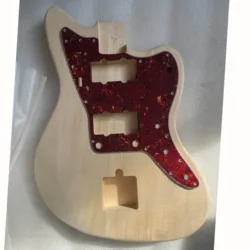 High Quality Electric Guitar Body Unfinished Basswood Blank Barrel Replacement, JM Style Guitar DIY Part, with Pickguard