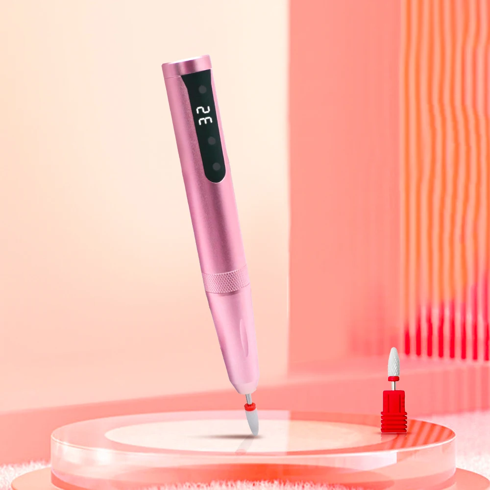 بدلة أظافر باديكير لاسلكية قابلة لإعادة الشحن لأطراف أظافر جل الأكريليك، أداة العناية باليدين والقدم لحفر الأظافر للأظافر السميكة #2