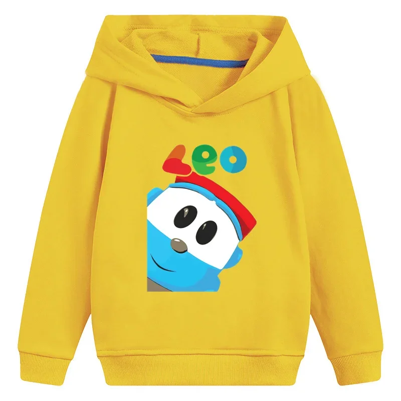 2024 Kids Hooded Hoodies Leo The Truck Tv Show Cartoon Children Sweatshirts Girls Clothes Cute Baby Boys Pullover Tops,KMT5481