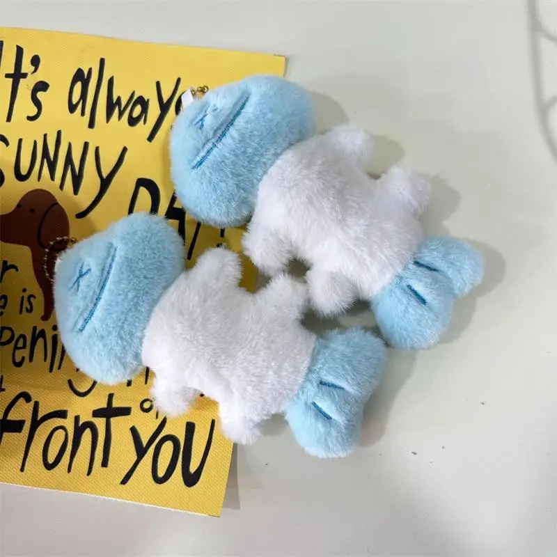 1/2 PCS Funny Fish Bone Plush Doll Stuffed Toys Keychain Bag Pendants Creative Backpack Hanging Ornaments Kids Gift Cute Cartoon