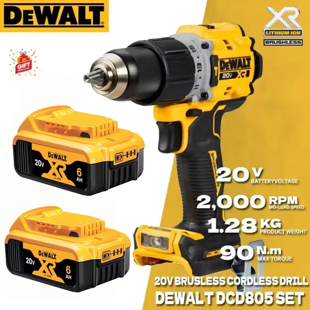

DeWalt DCD805 20V Brushless Chave De Fenda, Broca Compacta ou Ferramentas Driver Bateria Chave De Impacto, Ferramenta Elétrica