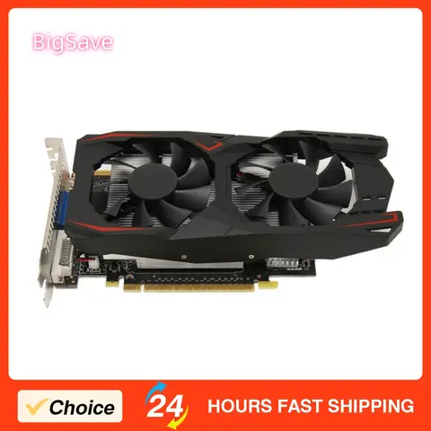 Portable Dual Fan Graphics Card 4GB GDDR5 128bit Rapid Cooling Low Noise Video Game Graphics Card Chip for Desktop PC