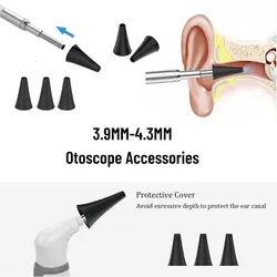 3.9mm 4.3mm accessori per otoscopio digitale set di Specula per l'orecchio strumenti di ispezione del canale auricolare