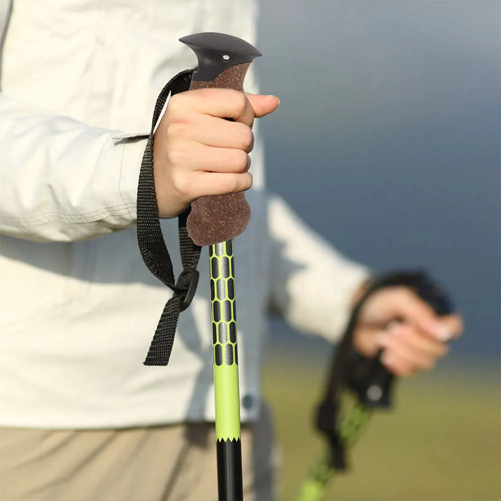 

4Pcs Trekking Pole Handles Cork Grip Replacement Comfortable Nonslip Cane Grips Hiking Stick Skiing Pole Handles Outdoor
