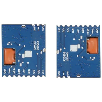2Pcs RX5808 Wireless Audio Video Receiver Module RX5808 Frequency Phase Lock Analog AV Signal Output 48CH SPI