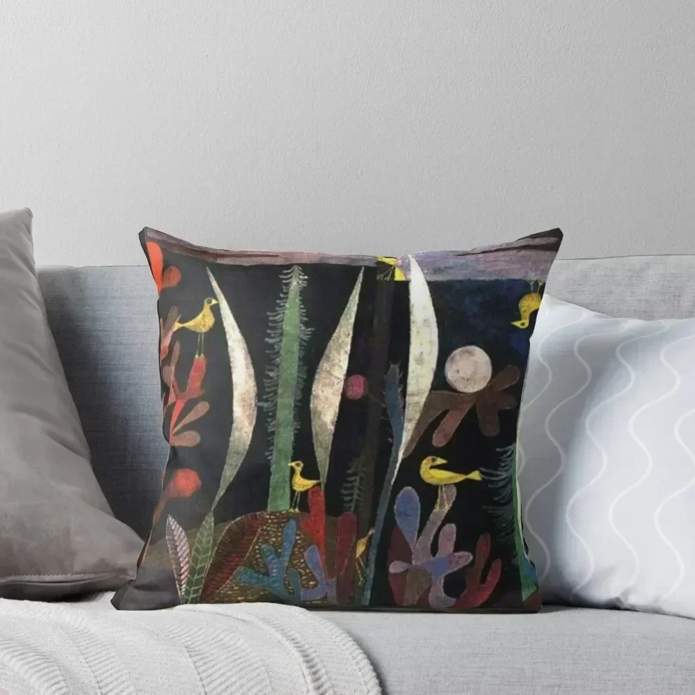 

Landscape with Yellow Birds Paul Klee Expressionism Throw Pillow Sofas Covers Embroidered Cushion Cover sleeping pillows pillow