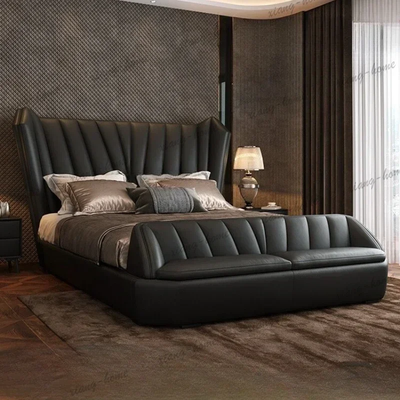 FG 180X200cm Modern Wooden King Size Headboard Tatami Super King Frame Bed Bases Frames Bedroom Furniture Luxurious Bed Double H