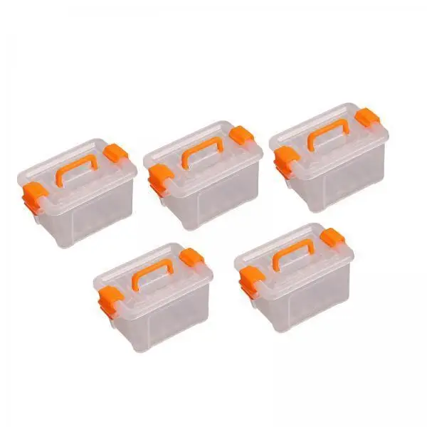 3x5 Pieces Dollhouse Miniature Box Organizer Creative,Clear,Decoration Dollhouse Accessories Storage Case for Dolls House Props