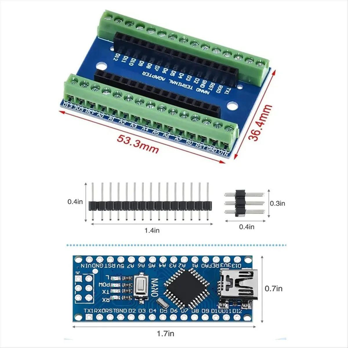 【ELEVATE LIFE】1set for Controller Terminal Adapter Expansion Board NANO IO Shield Simple Extension Plate