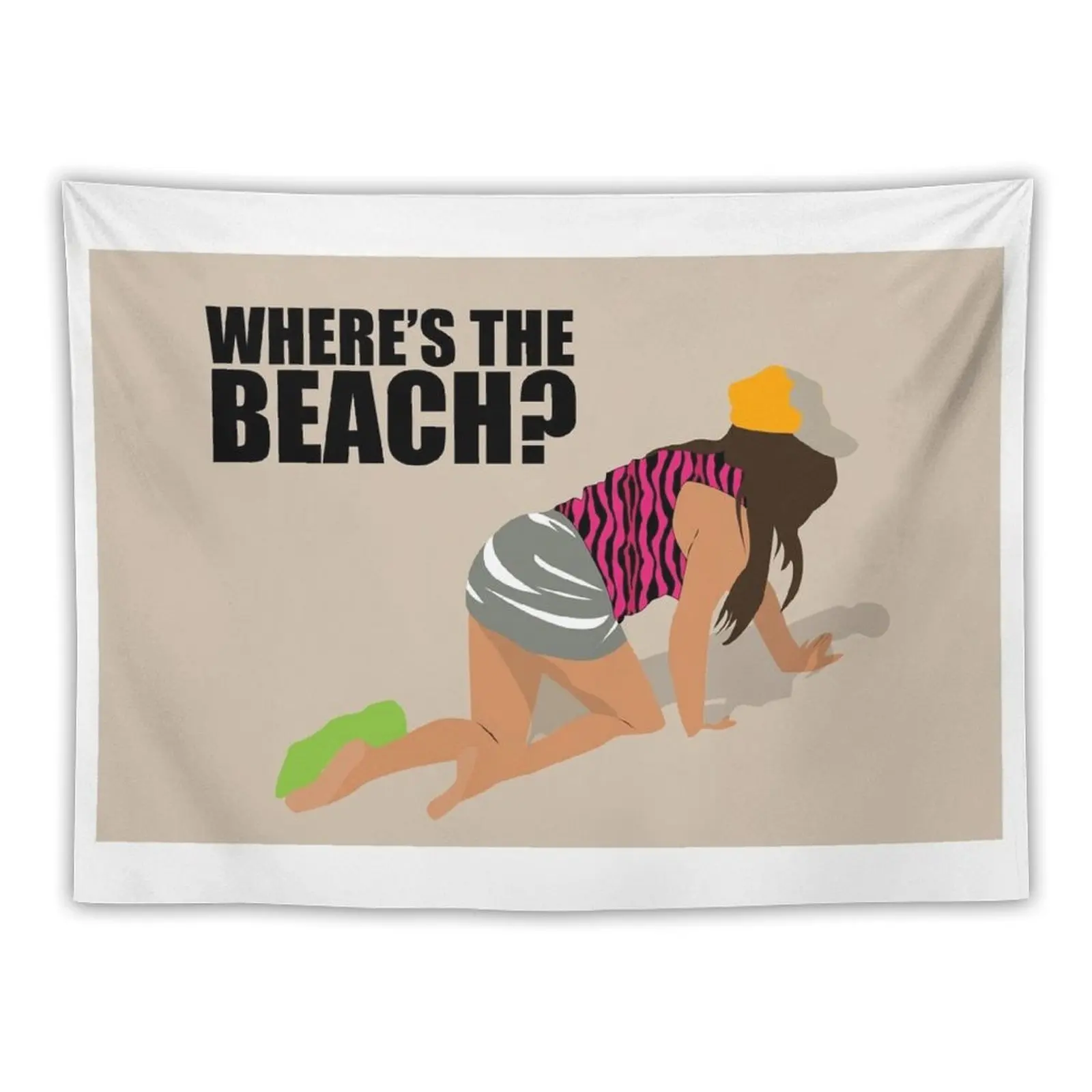 

Snooki Where's the Beach Tapestry Bedroom Organization And Decoration Decoration For Rooms Room Aesthetic Wall Mural Tapestry