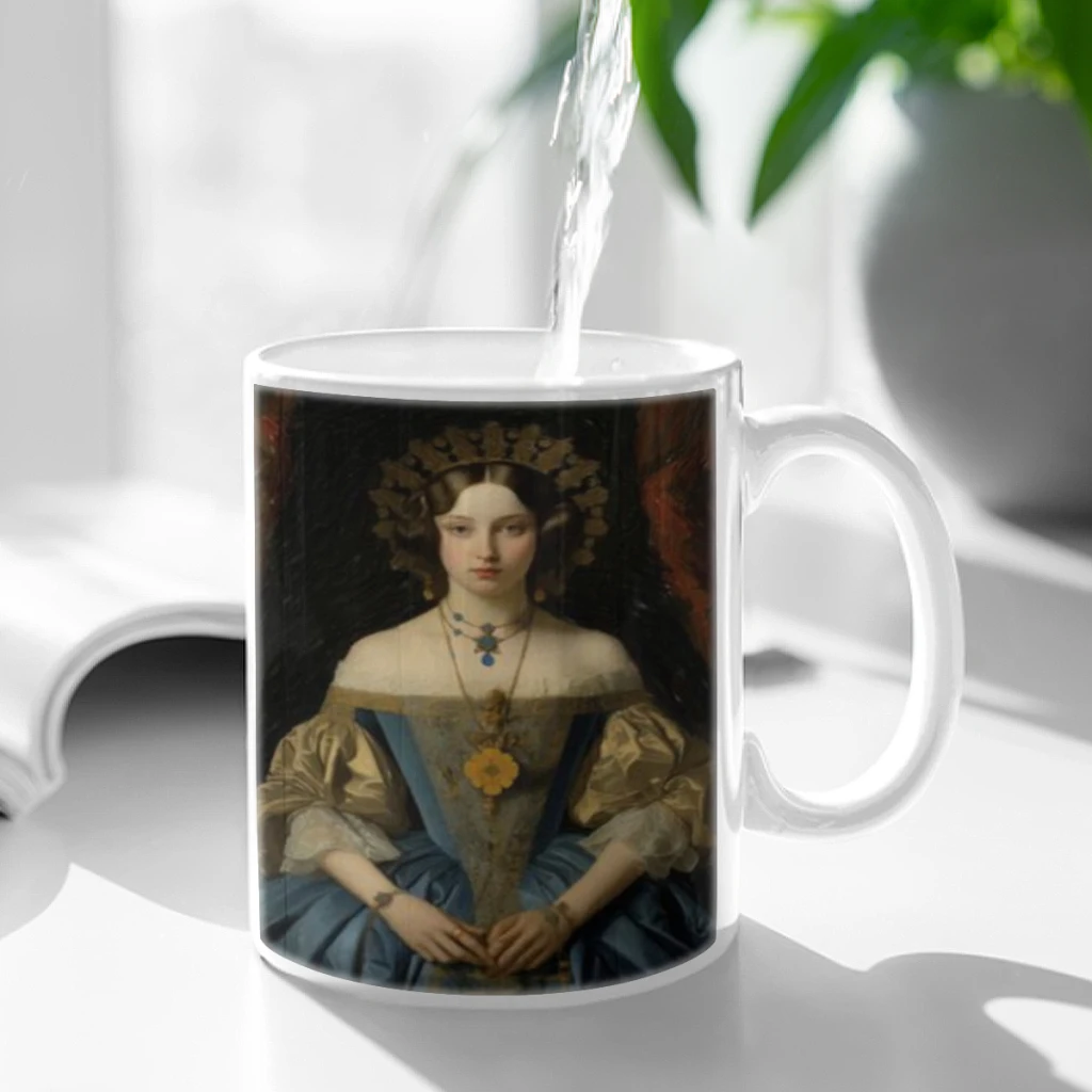 

Renaissance Art Painting Classic Anime Ceramic Mugs Coffee Cups Milk Tea Cup ins Oatmeal Breakfast Mug Drinkware Kitchen