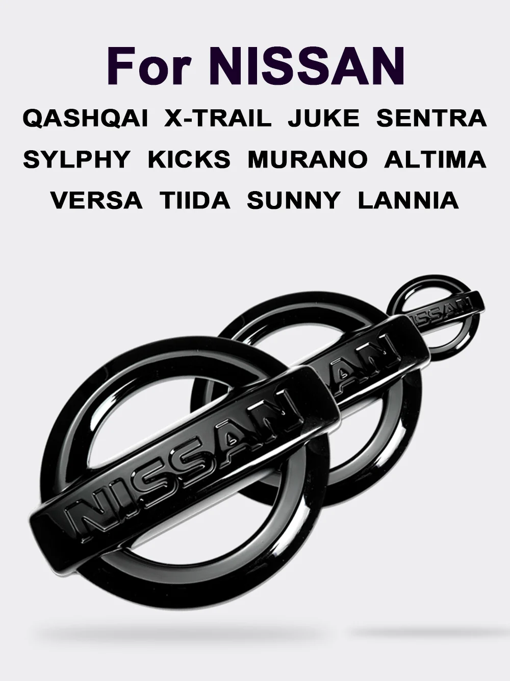 Embleemstickers die geen invloed op de originele badge voor Nissan QASHQAI X-TRAIL JUKE SYLPHY SENTRA MURANO VERSA ALTIMA KICKS - afbeelding 2