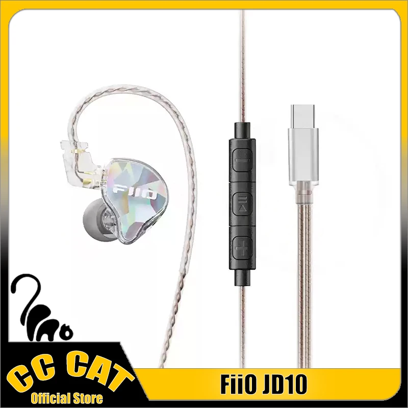 

FiiO JD10 Wired Earphone HIFI Stereo Earbuds In Ear Bass Music Gaming Headset Sport Headphones Customized Gamer Headset Gift