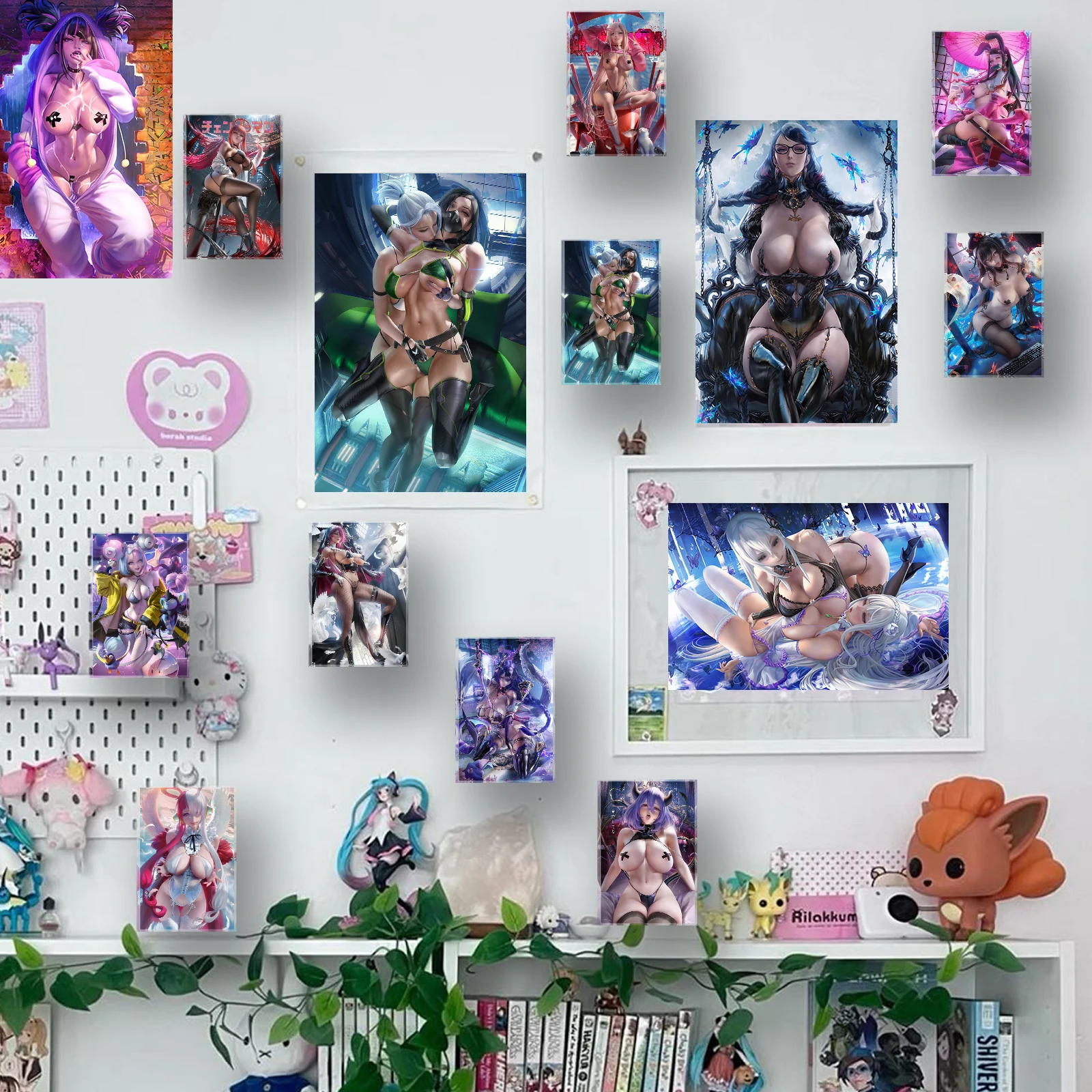ملصق مكتب مثير يوري وايفو ثلاثي الأبعاد، كتلة أكريليك للفتيات أنيمي GL، ديكور غرفة الألعاب، هدية مطبوعة فنية قابلة للجمع #6