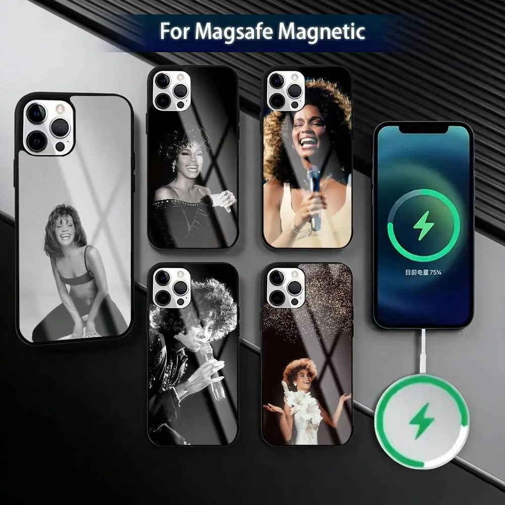 

Whitney S-Singer Houston Phone Case For iPhone17,16,15,14,13,12,11 Plus,Pro Magnetic For Magsafe Wireless Charging