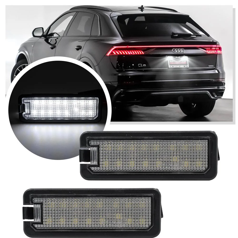 

2Pcs Canbus LED License Number Plate Light For 2019-2022 Audi Q8 R8 VW Skoda Superb 09-13 Golf EOS New Beetle Scirocco Amork