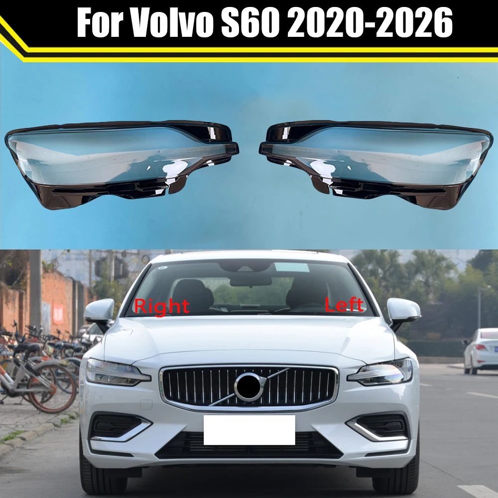 

Автоматические колпачки для фар для Volvo S60 2020-2026, крышка автомобильной фары, абажур, корпус фары, маска, лампа, корпус объектива, лампа