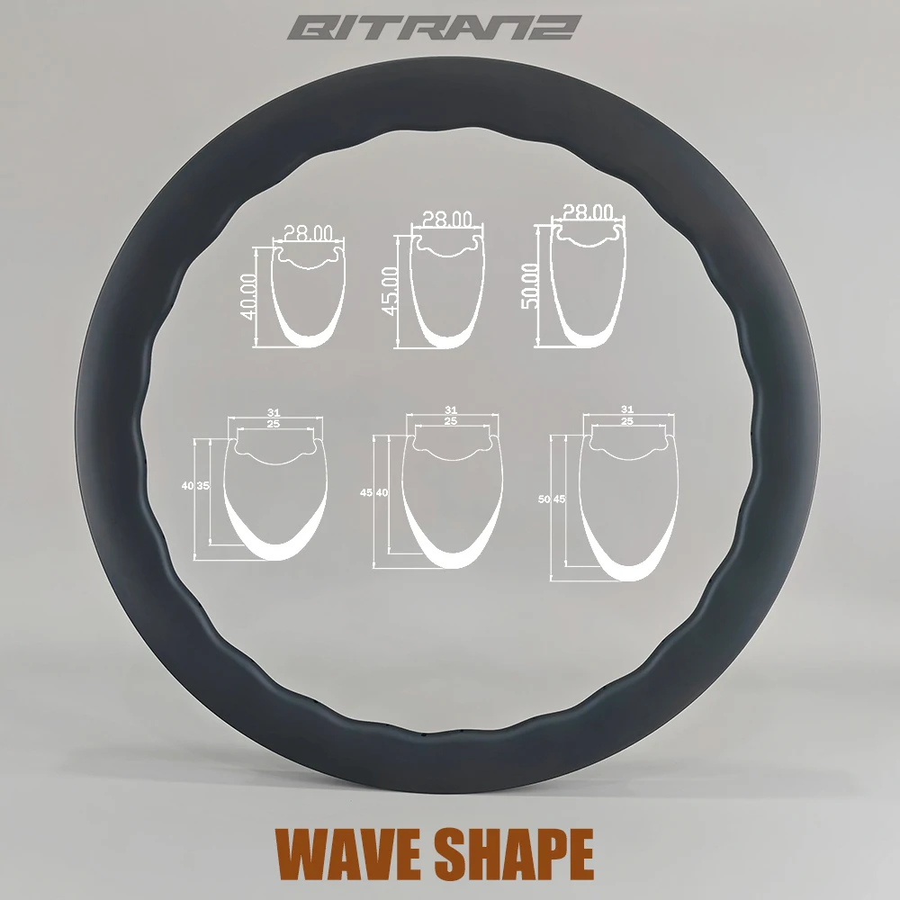 

Карбоновые диски для шоссейного велосипеда волнистой формы, ширина 28 мм, 31 мм, бескамерный клинчерный дисковый обод, тормоз, велосипедное колесо 40 мм, 45 мм, 50 мм, 700c, 24 часа, UD, мрамор