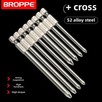 Broppe Cross-Head Magnetic Screwdriver Bit For Electric Drill Air Pneumatic Ratchet Head Electric Screwdriver Bit