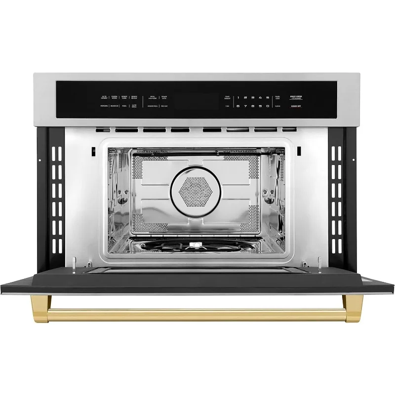 ZLINE Autograph Edition 30” 1.6 cu ft. Built-in Convection Microwave Oven in Stainless Steel and Gold Accents