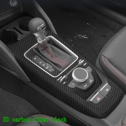 Carbon Fiber for Audi Q2 2018-2023 Car Film Interior Stickers Center Console Gear Dashboard Air Door Handle Lift Panel