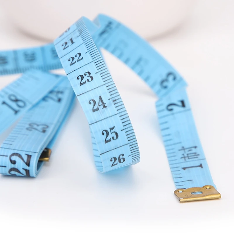 Double-Scale 60-Inch/150cm Soft Tape Measure Ruler Bulk for Sewing Tailor Cloth Random Color for Cm/Inches Scale for Hom E65B
