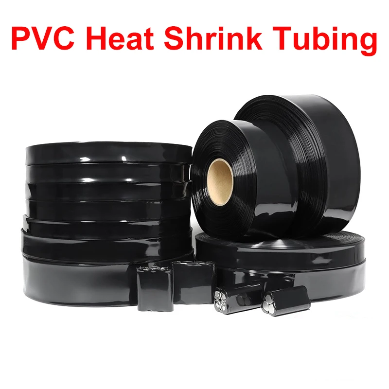 Width 17mm~ 250mm 18650 Lip Battery PVC Heat Shrink Tube Pack Dia 11 - 158mm Insulated Film Wrap lithium Case Cable Sleeve