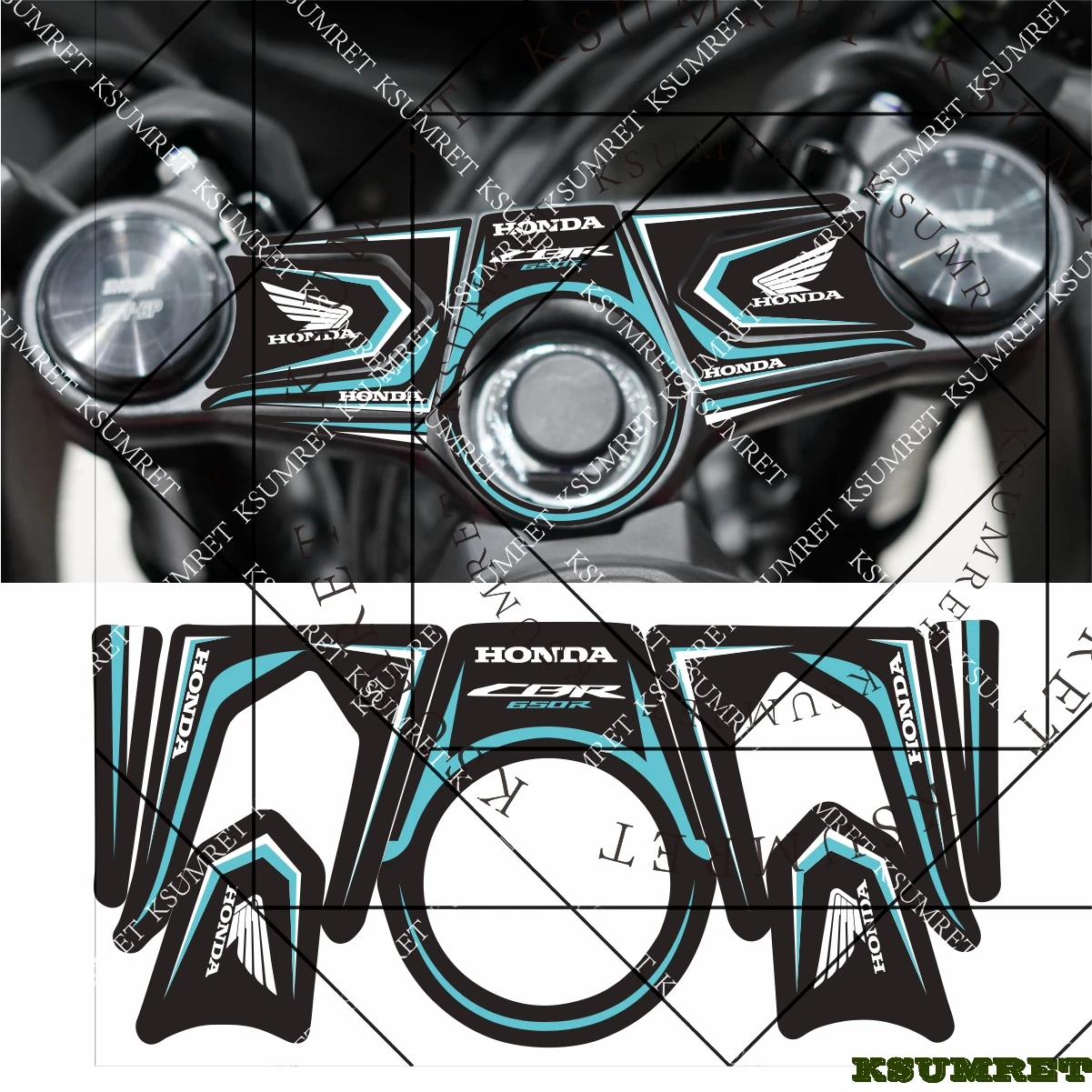 ملصق لهوندا CBR650R للدراجات النارية على ملصقات سامسونج