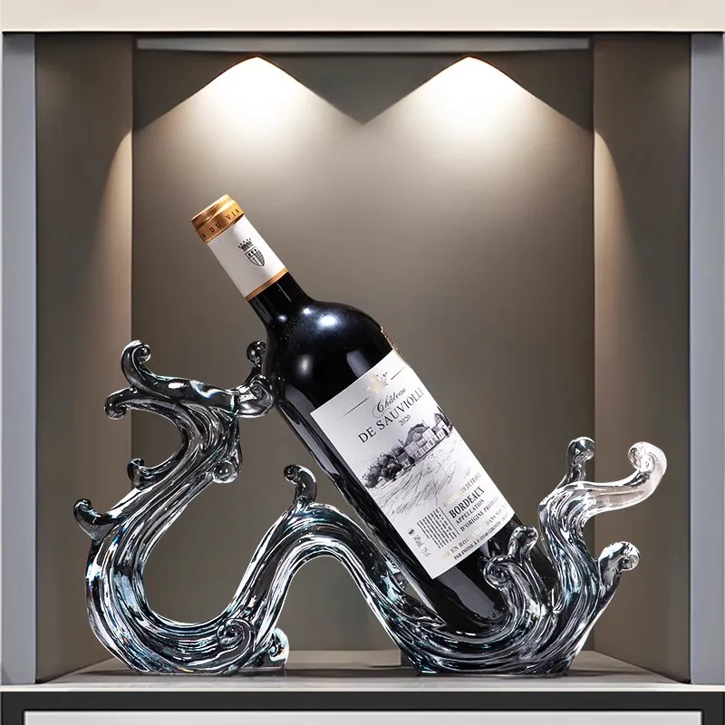 Wind and water rise, red wine rack decoration, wine cabinet decoration, light luxury, high-end feeling, living room home decorat