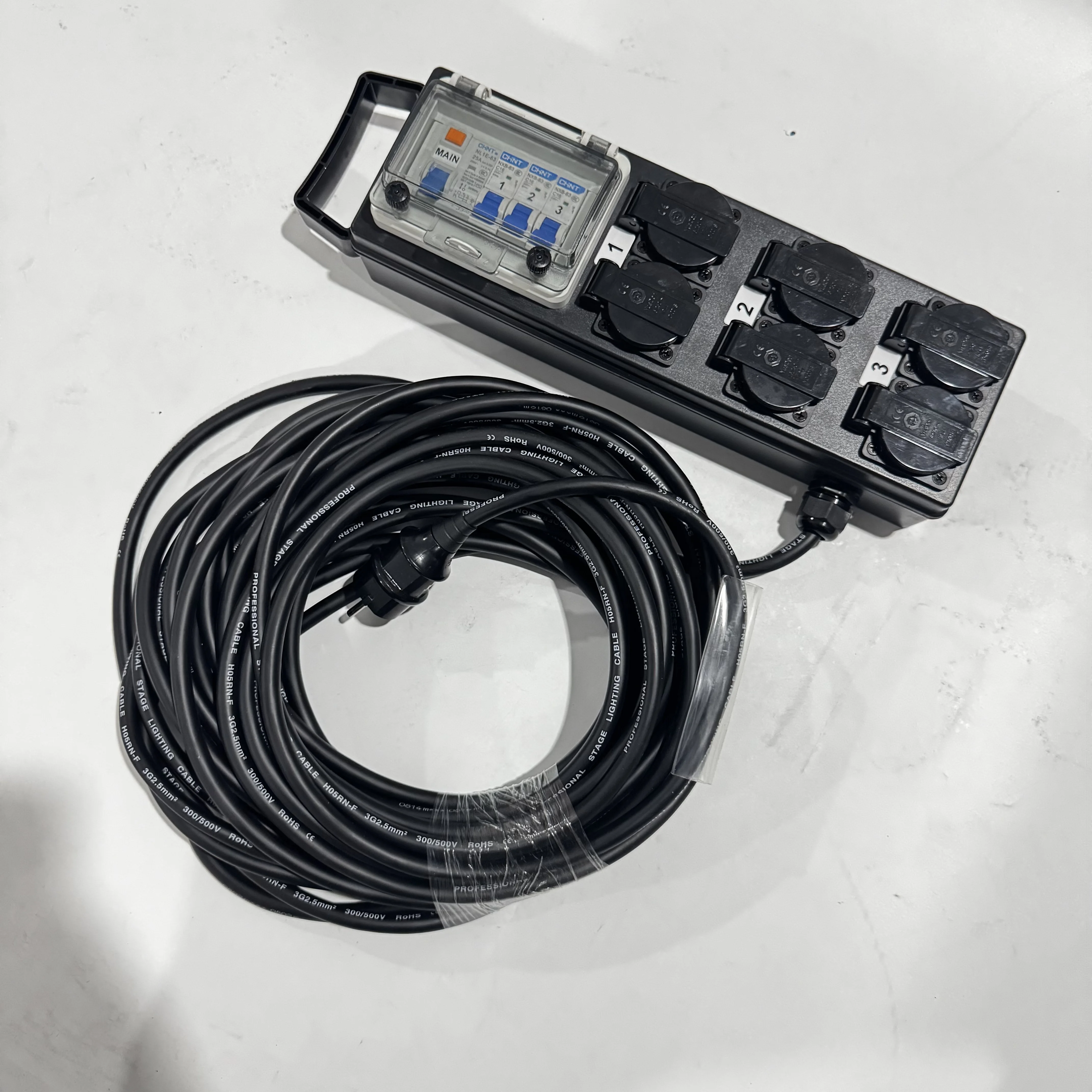 16A Single Phase Stage Audio Power Distro Box with 6x16A French Sockets