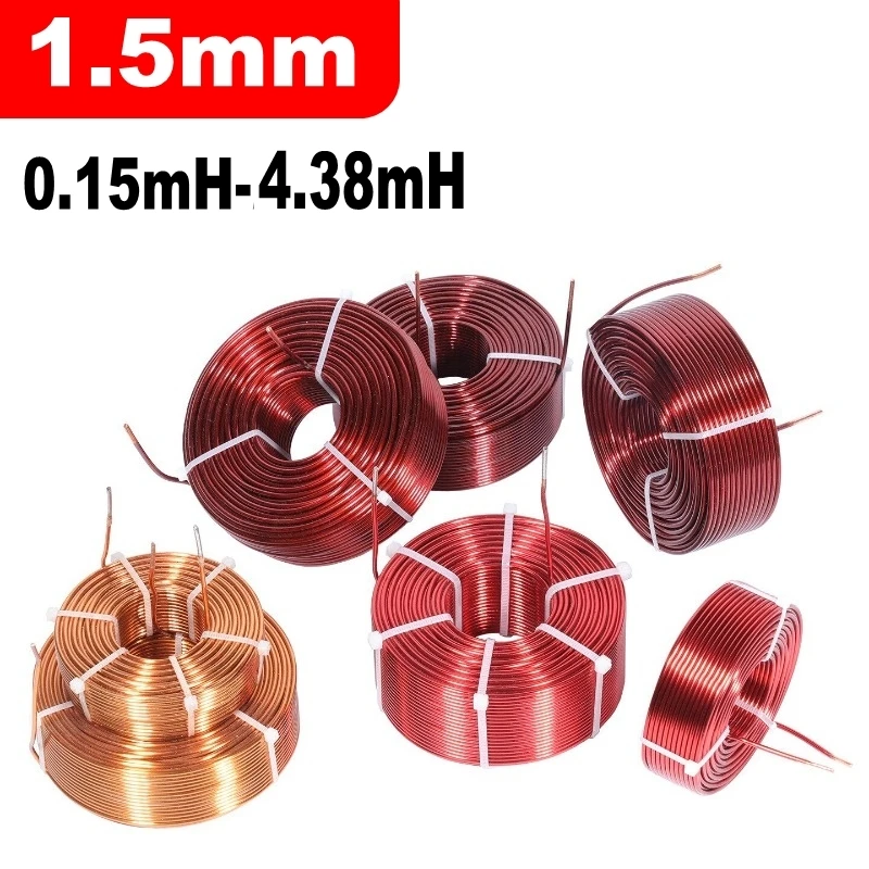 1.5mm Hollow Inductor Frequency Divider Inductor Coil Speaker Accessories Customized High-Purity Copper Coil Hollo