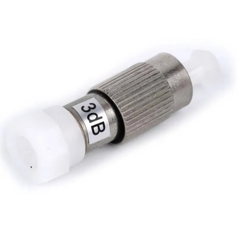 High Precision FC UPC Singlemode OS2 Metal Doped Fixed 2dB 3dB 5dB Fiber Optic Attenuator for Telecom Systems