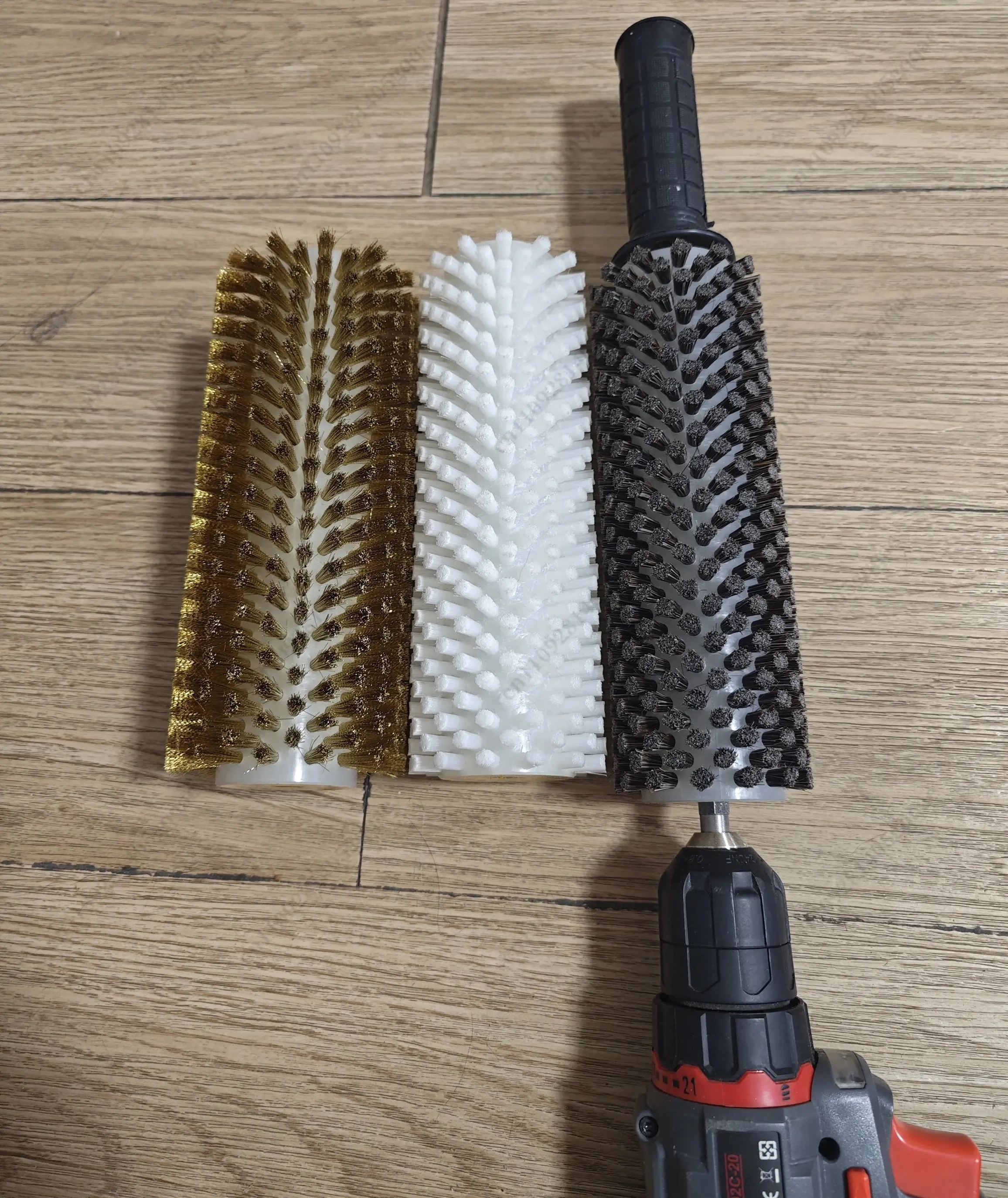 Juego de cepillos de rodillo de 30CM de nailon/cabello de caballo/alambre de cobre, cepillo eléctrico para encerar esquís y tablas de snowboard, cepillo rotatorio para esquís