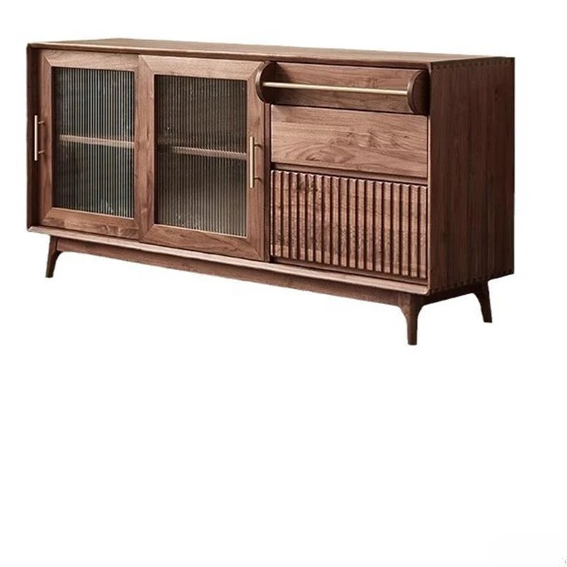 Black walnut sideboard, Nordic sofa, living room, tea, solid wood cupboards, dining room kitchen cabinets, entrance hallway