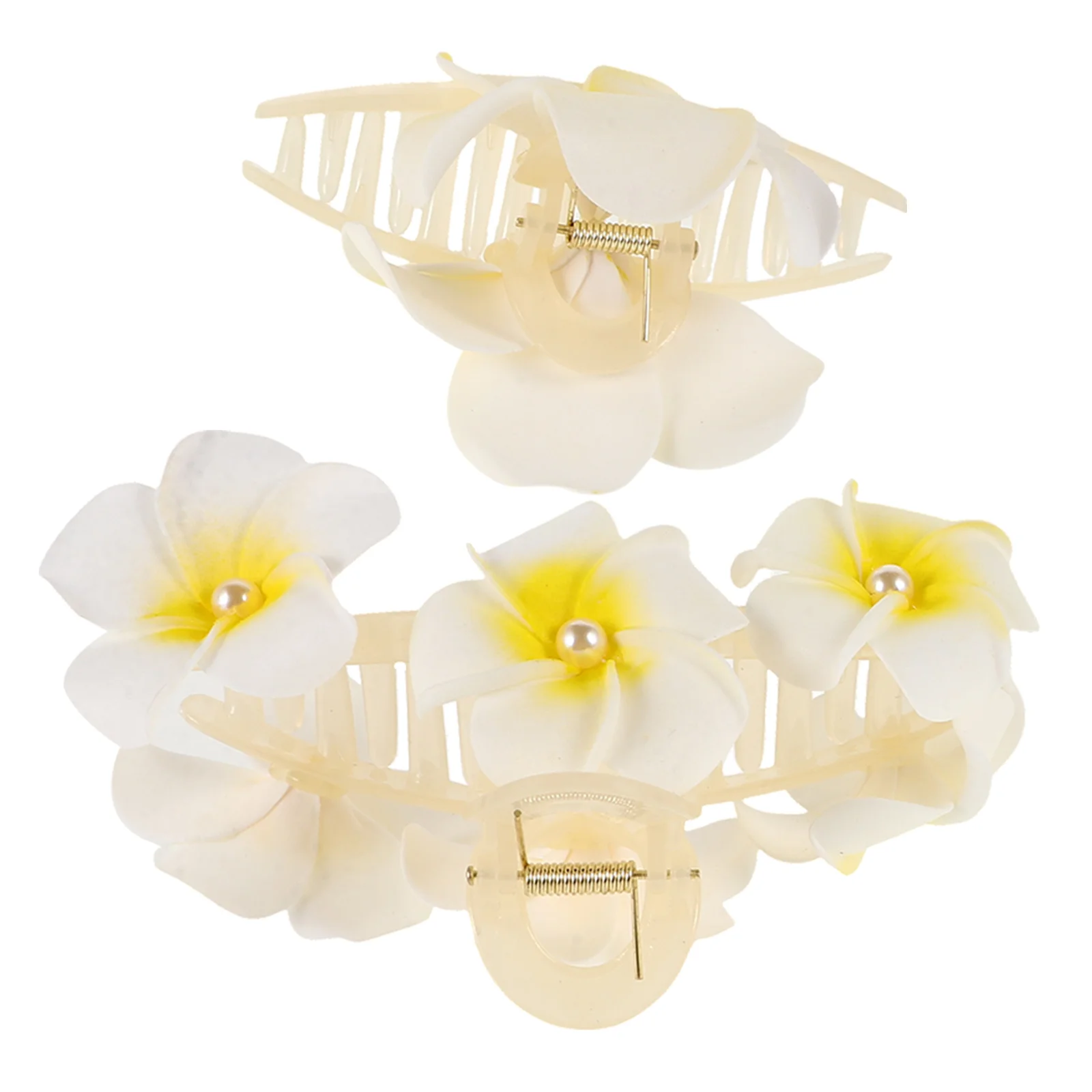 

Заколка для волос Frangipani, толстые зажимы, аксессуары для девочек, зажимы с цветами, плотные декоративные когти