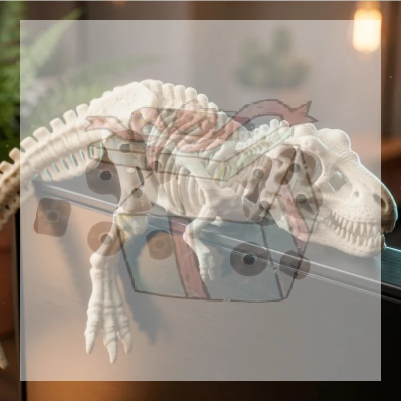 Sleeping T-Rex Monitor Topper Figurines 3D Printed Mini Lazy Dinosaur Ornaments For Desk/Monitor/Shelf Cute Jurassic Dino Decor