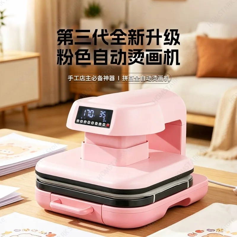 Smart Electric Heat Press Machine,38*38cm Pull‑Out Base Plate Garment Sublimation Printer for Clothing DIYWorkshop Printing Tool