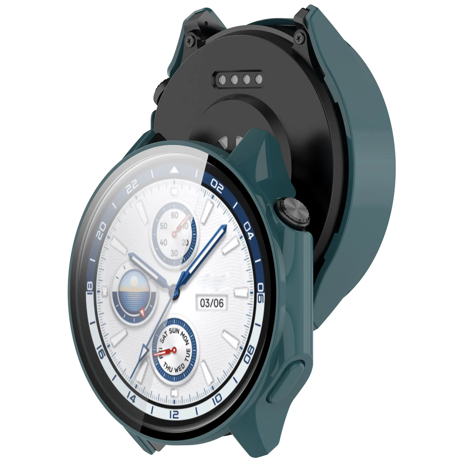 Hard Shell Glass Screen Protector Film Smartwatch Frame Case For OPPO Watch X / OnePlus Watch 2 Bumper Cover Smart Accessories