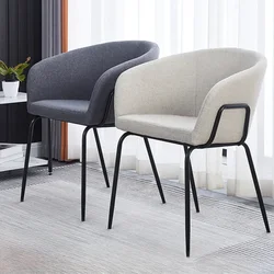 Beyaz ofis taht yemek sandalyeleri Modern ergonomik açık lüks kol sandalye tasarım Nordic Sillas Comedor ev mobilya Furniture 50dc