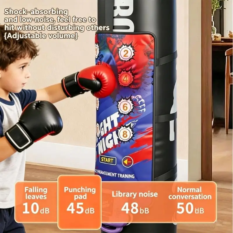 Kinder-Boxset mit elektronischem Pad, aufblasbarem Standsack, Handschuhen und Handpumpe für aktives Spielen Innenbereich und – Detail 5
