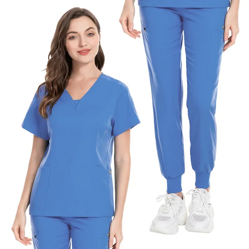 High Quality Medical Uniforms Women Scrubs Sets Nursing Accessories Hospital Beauty Salon Spa Work Clothes Suit Surgical Gowns