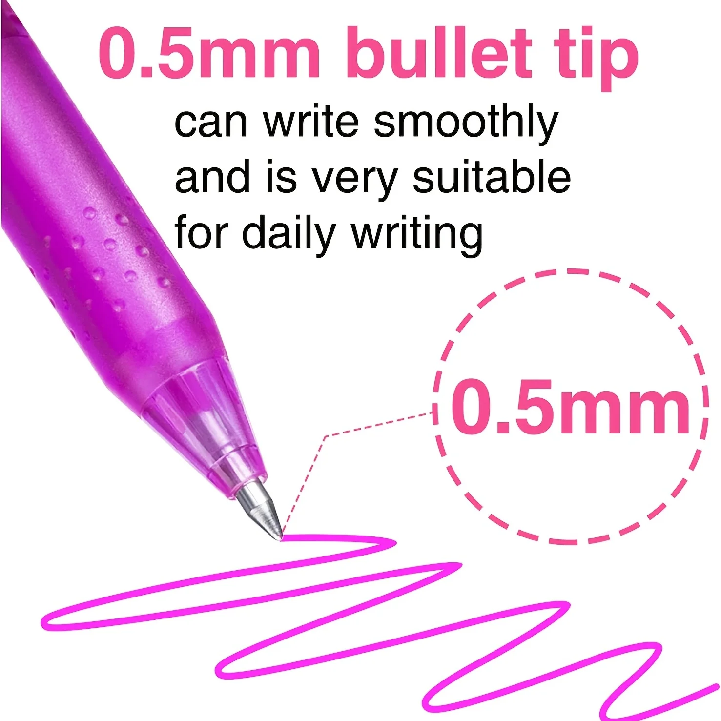 8Pcs/Set Erasable Gel Pen 0.5mm Bullet Tip Blue Black Red Ink Refill Rods 8 Color Writing Drawing Painting Washable Handle