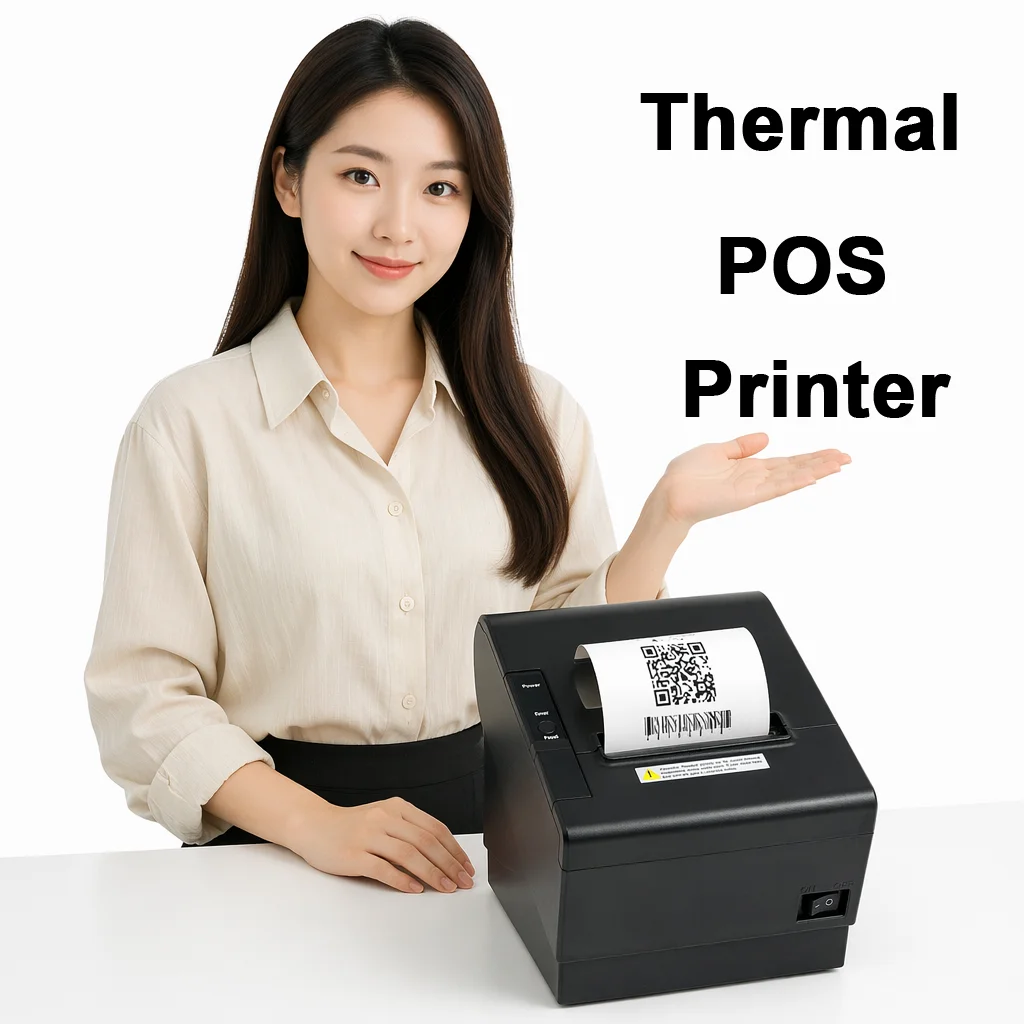80mm 3 Inch Thermal POS Bill Printing Machine for Small Business Wireless Bluetooth Receipt Printer with Auto Cutter